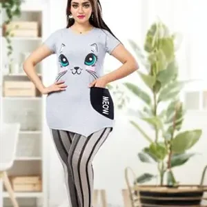 بيجامة نوم كيتي قطعتين